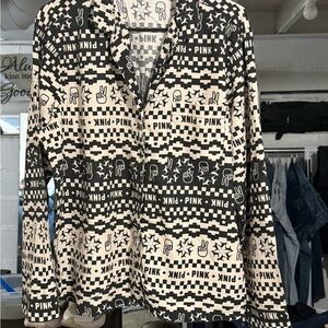 PINK Victoria's Secret Gray and Black Sleepwear